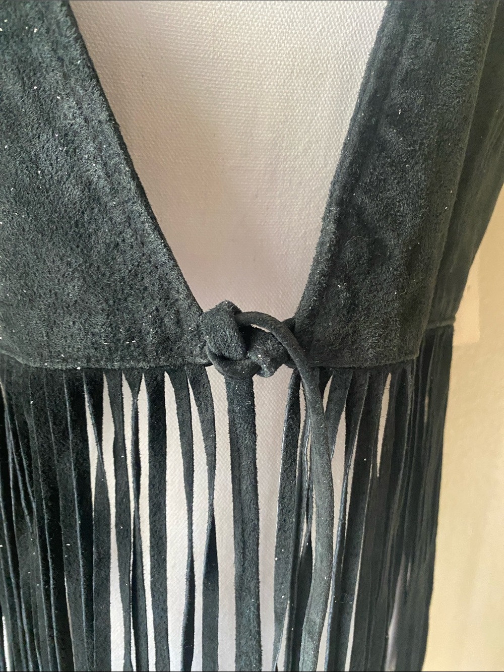 Forever21 Leather Fringed Boho Vest - Picture 2 of 5